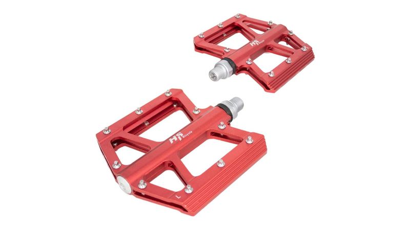 Pedales para bicicleta BMX 1 2 aluminio rojo ALNC 2007 HS