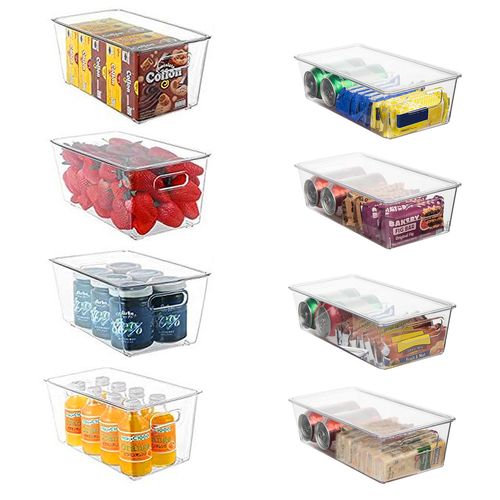 8 Organizadores para almacenar alimentos con tapa, libres de BPA