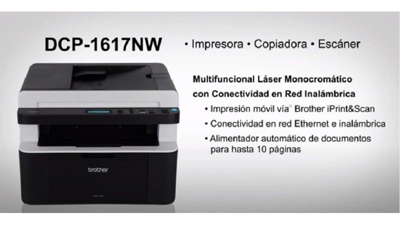 Impresora Brother Multifuncion Laser Dcp-1617nw