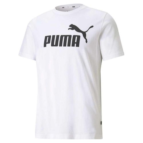 Playera Puma ESS Logo Tee para Hombre 586666-02 Blanco