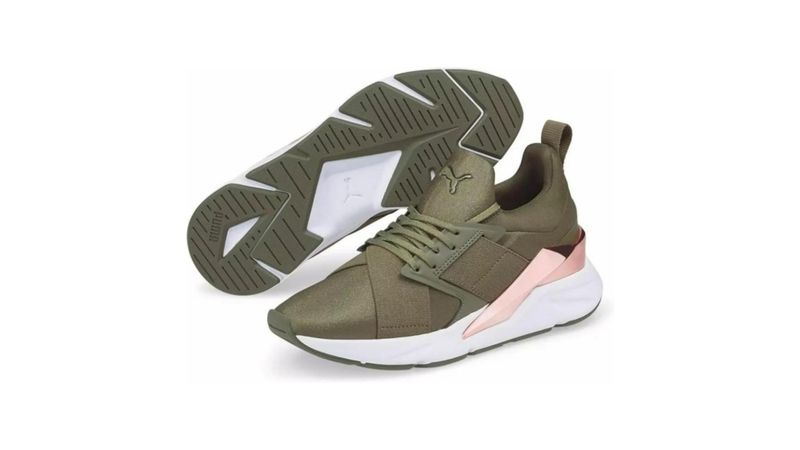 Tenis Puma Muse X5 Metal para Mujer 383954 03 Verde