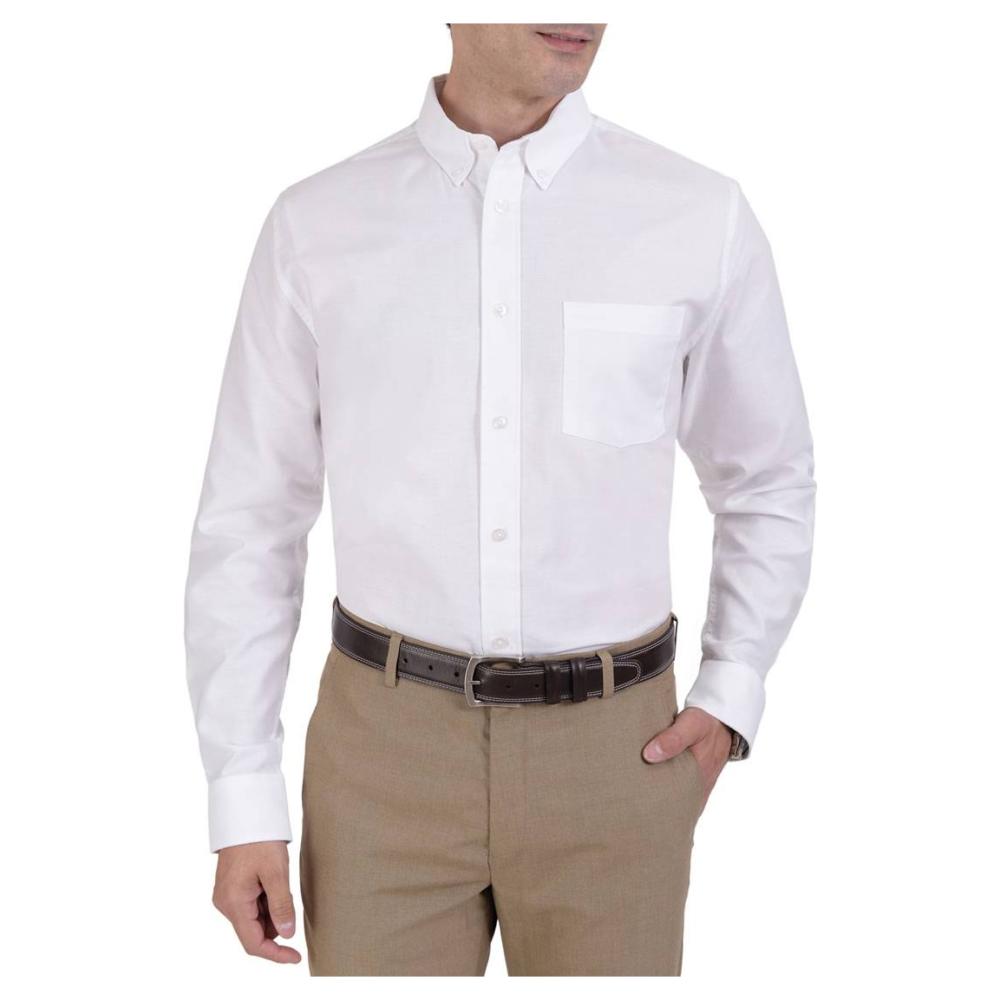 Camisa Manga Larga Tela Oxford Classic Fit Blanco