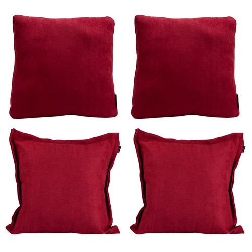 Set de 4 Cojines Decorativos 2 Kappa + 2 Zita Red Rojo CZD