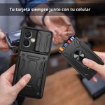 Funda Uso Rudo con Tarjetro y Anillo Card Slot Bumper Para Vivo Y36