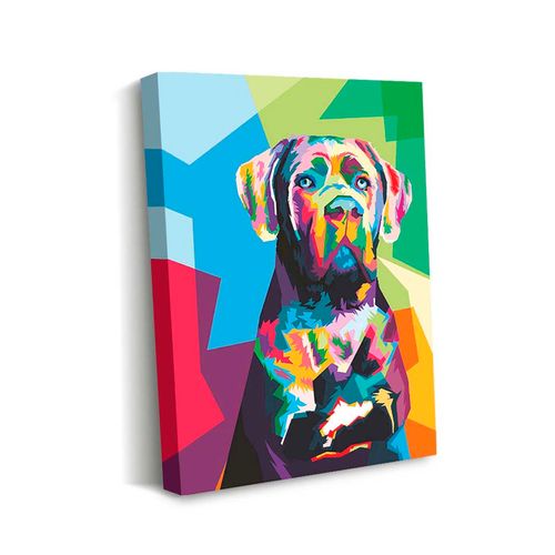 Cuadro Decorativo Canvas Art Pop Perro Multicolor 130x80