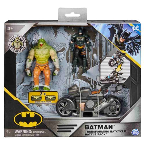 Batman: Set Batimoto Trasformable Con Figuras 4 Pulgadas