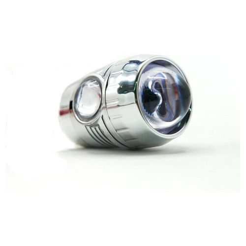 Faro Para Moto Rasen Auxiliar Led Con Lupa Tipo Cilindro Blanco