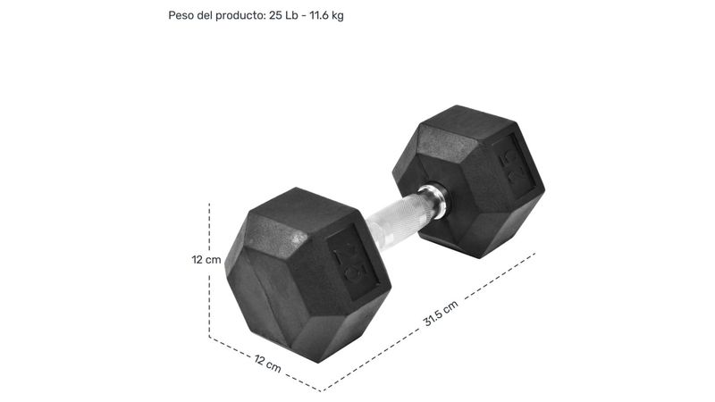 Mancuernas hexagonales 25 online kg