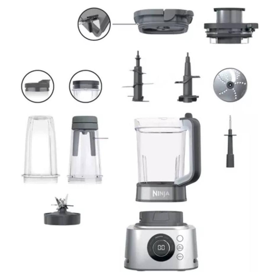 Licuadora Ninja Extractor de nutrientes BN400 2, programas, 1000 watts, 2  vasos, plata