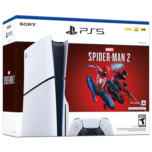PlayStation 5 Slim con Videojuego Spider-Man 2, 1TB.