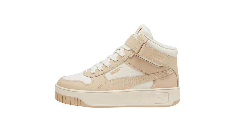 Tenis Puma Carina Street Mid Mujer Moda Casual Beige