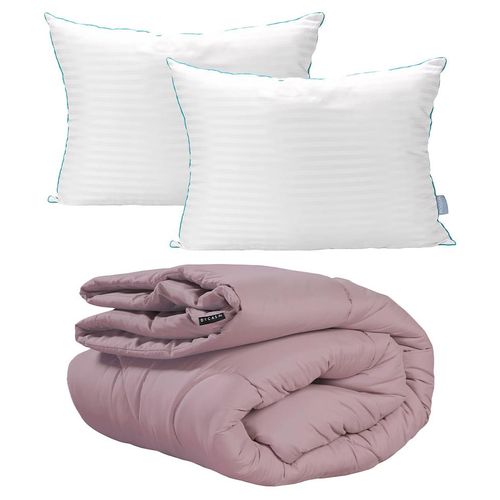 Edredón Queen Size Dicasa Homy Lila + Almohada Royal Twin CZD