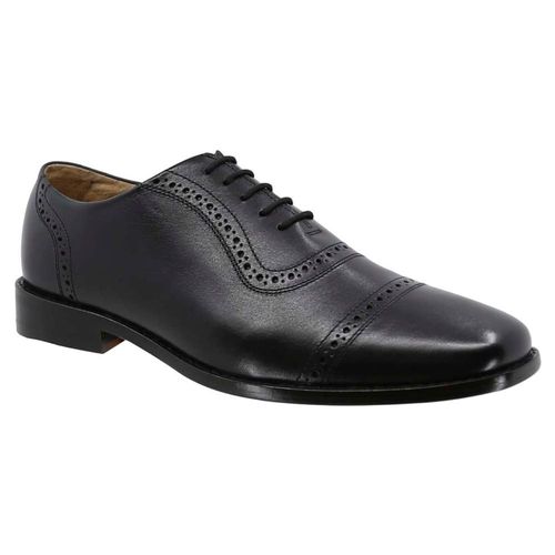 Zapato Bostoniano Suela De Cuero Triples Firenze 36151 Negro Hombre