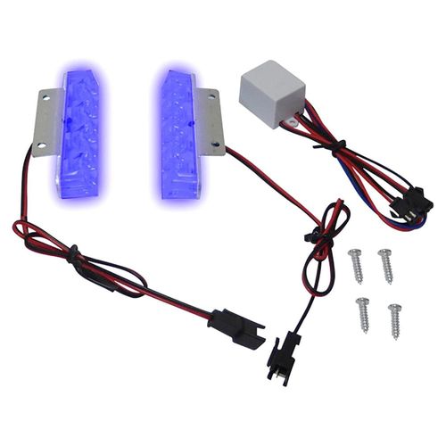 Luz Estrobo Azul/Azul Set 12V