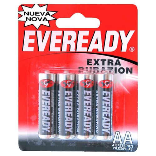 Blister 4 Pilas Aa Zinc Carbón 1.5v Baterías Eveready