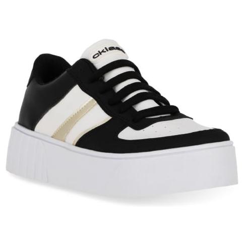 Tenis sneakers mujer casual Cklass Negro/Blanco   338-14