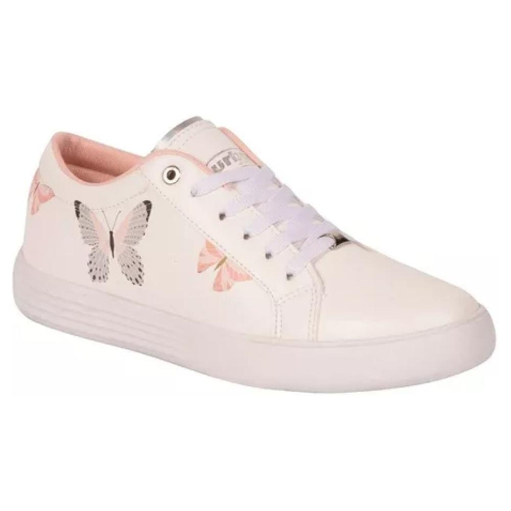 Tenis sneakers mujer casual Cklass Blanco Mariposas  020-96