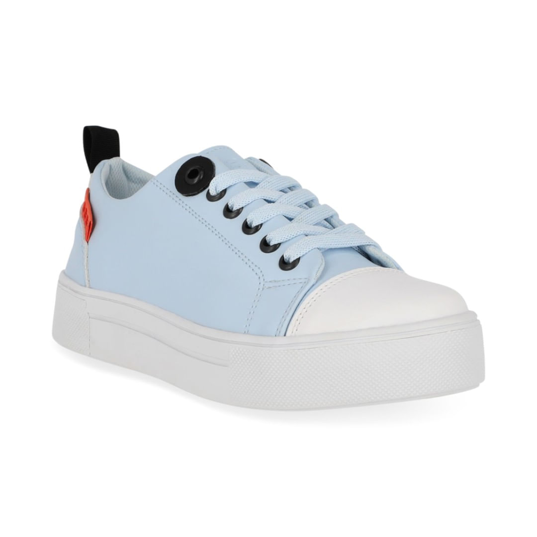 Tenis sneakers mujer casual Cklass Azul Suela Blanca  467-74