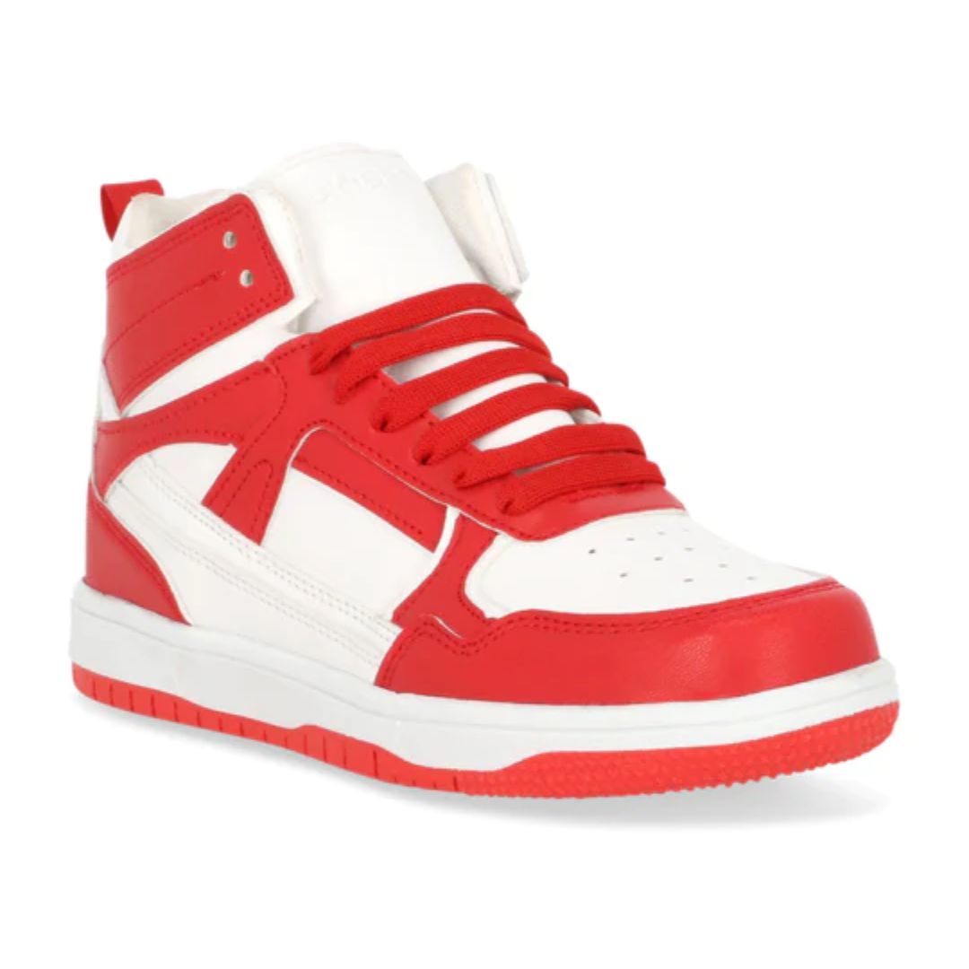 Tenis sneakers mujer casual Cklass Blanco con Rojo  564-64