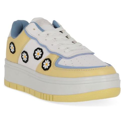 Tenis sneakers mujer casual Cklass Amarillo Multicolor 187-07