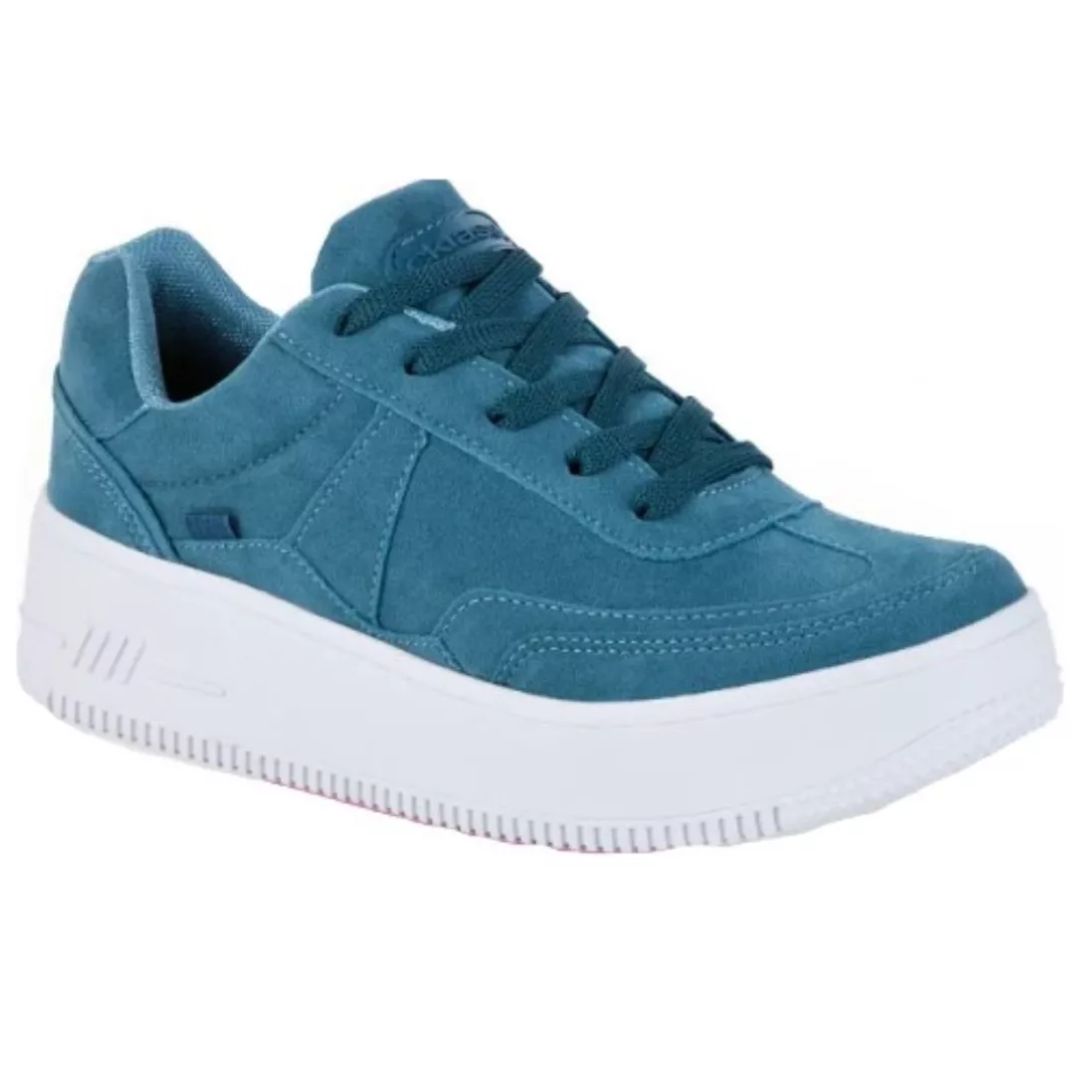Tenis sneakers mujer casual Cklass Azul Suela Blanca  325-37