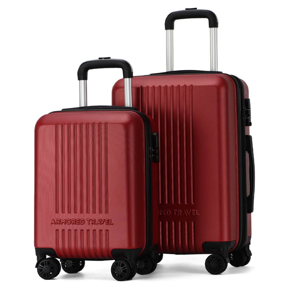 Juego 4 Maletas Rigidas Rack & Pack Set viaje Rojo