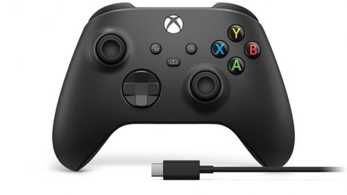 Control Inalambrico Xbox Carbon Black + Cable USB-C