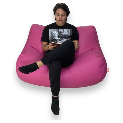 Sillón Puff Frijol Doble Rosa UNITALLA