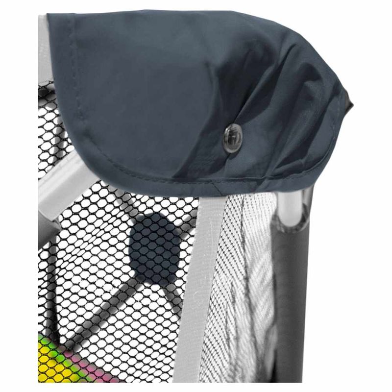 Corral para Bebe Hexagonal Plegable con Rejas de Seguridad (Gris)