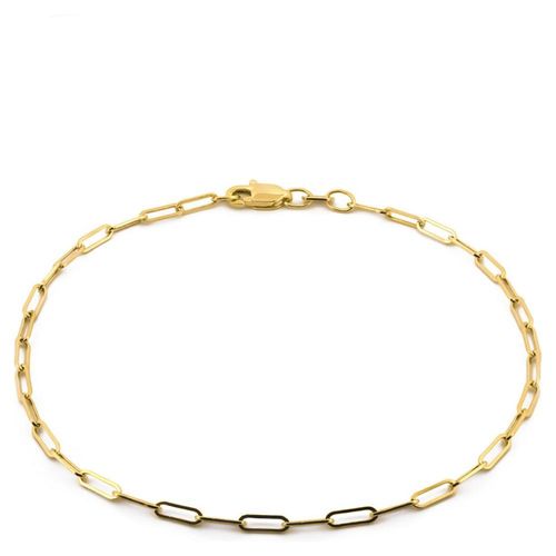 Pulsera Clip 1.5 mm 18 cm Oro Solido 10k