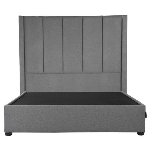 Cabecera Queen Size Dicasa Nizza Gris + Base Cama Dicasa Orlando CZD