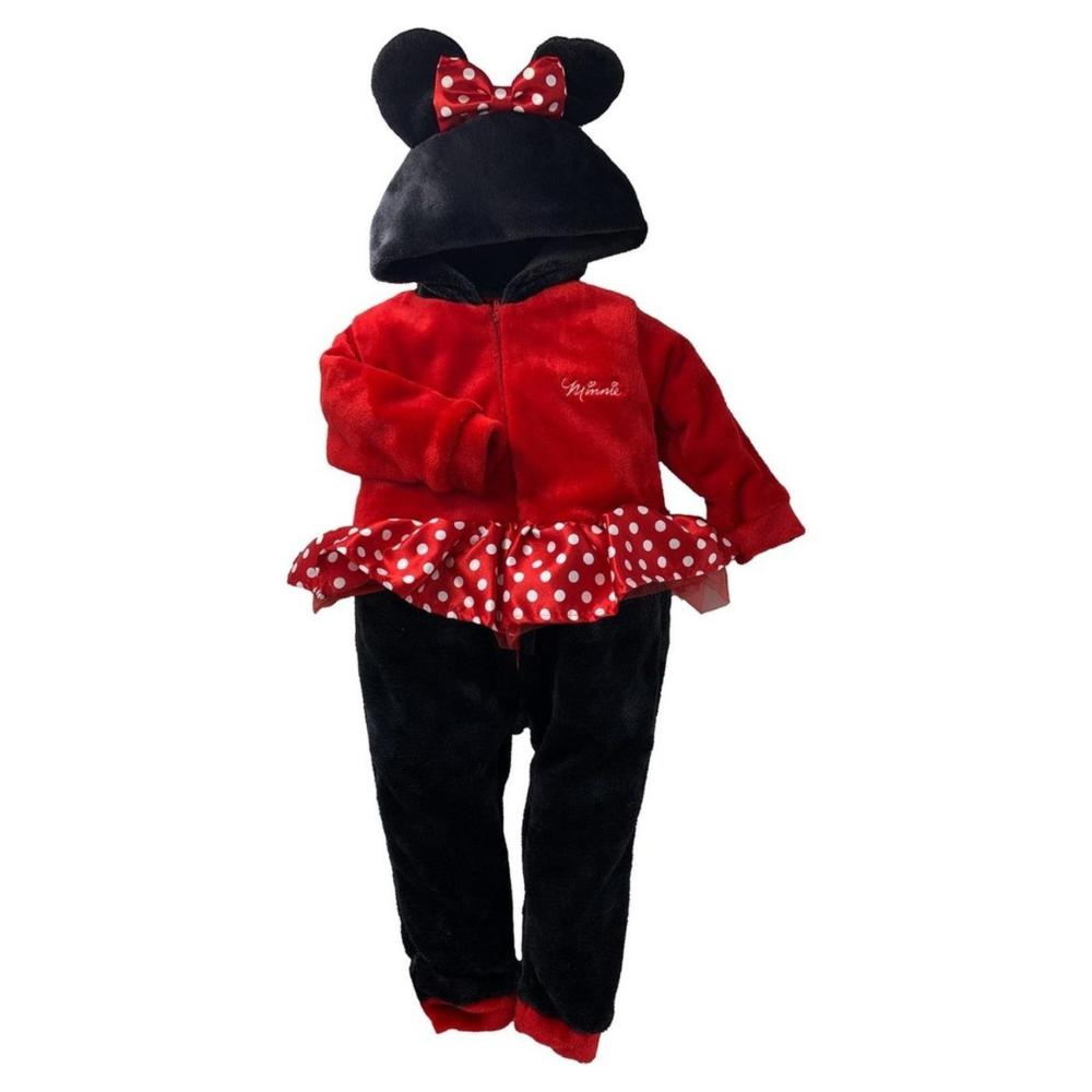 Mameluco Disney Niña Con Gorro Minnie Mouse Rojo