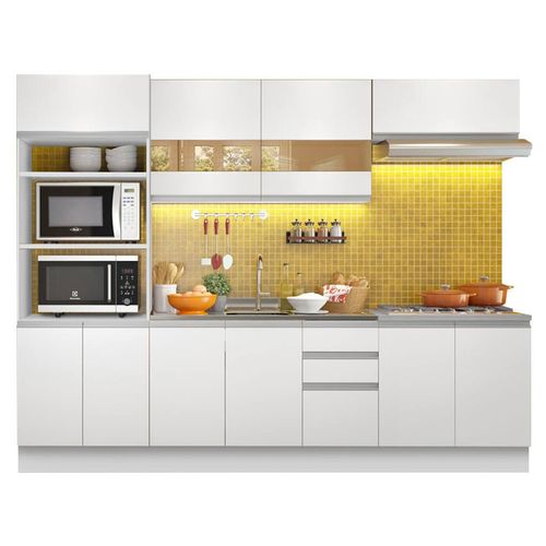 Armario Cocina Completo 270cm Atenas Madesa 03 Blanco