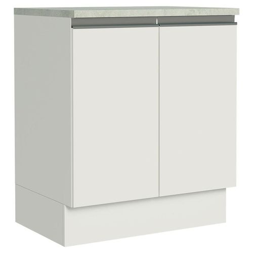 Mostrador de Cocina Madesa Glamy 70 cm 2 Puertas Blanco