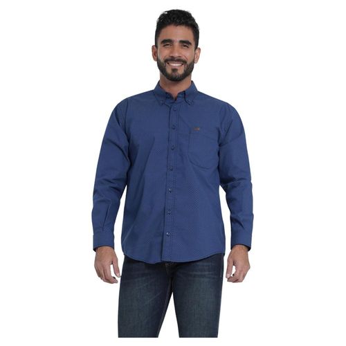 Camisa Casual Hombre Lee Regular Fit 4AL Azul marino