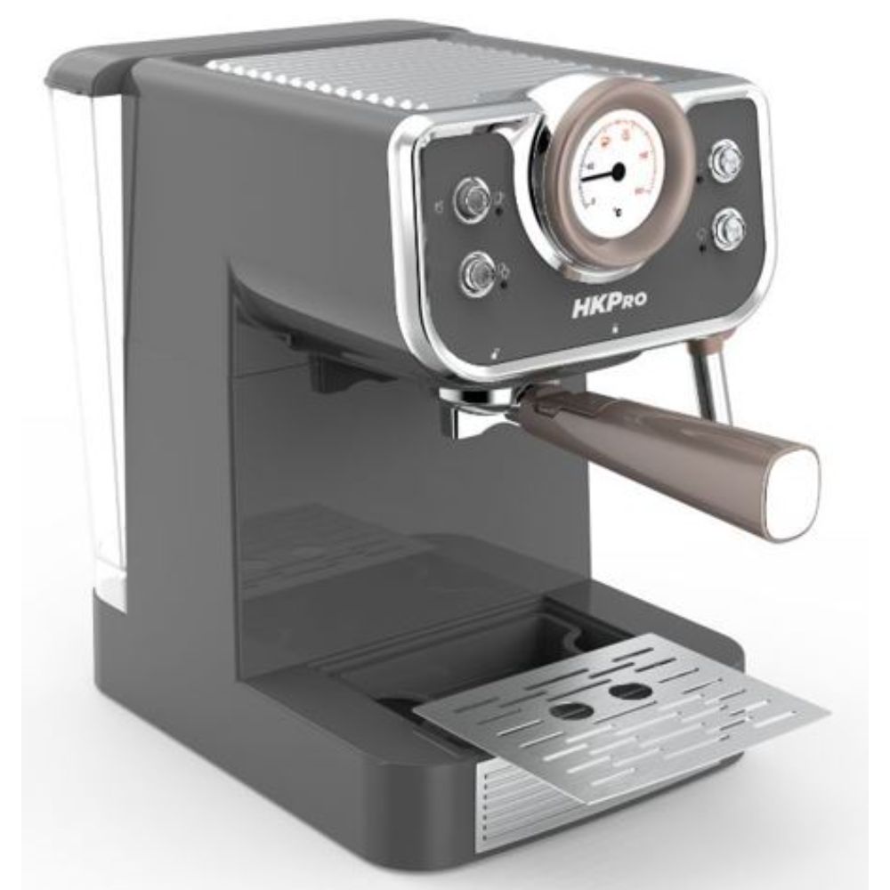 Cafetera Espresso HKPRO CADILLAC-01 2 Tazas Gris
