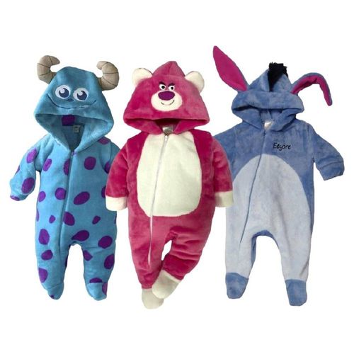 Kit 3 Mamelucos Disney Sulley, Lotso, Eeyore A Precio De 2 Azul