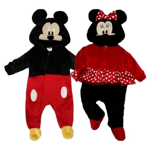 Kit 2 Mamelucos Disney Minnie Mouse & Mickey Mouse Rojo