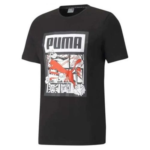 Playera Puma Graphic Tee Box para Hombre 532666-51 Negro