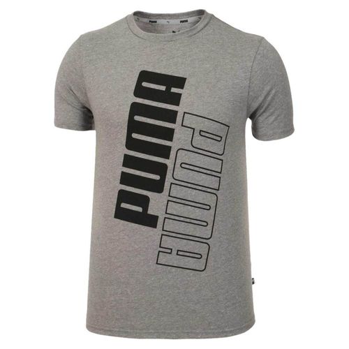 Playera Puma Power Logo Tee para Hombre 848129-03 Gris