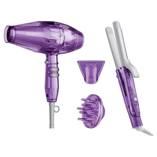 Combo Secadora y Estilizador 2 en 1 Morado Conair