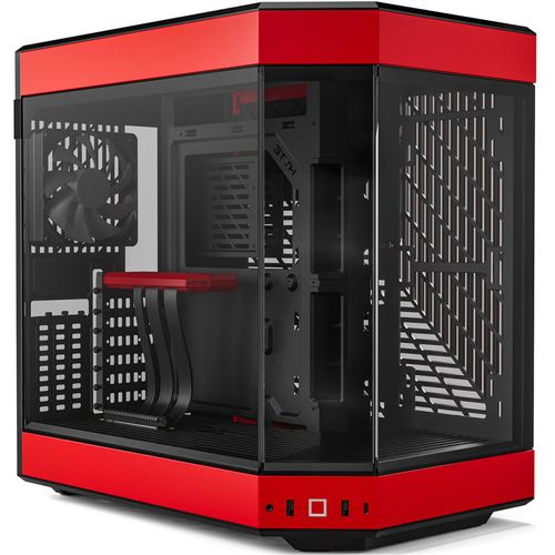 Gabinete Gamer HYTE Y60 E-ATX Media Torre Cristal Templado USB-C Rojo