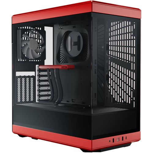 Gabinete Gamer HYTE Y40 ATX Media Torre Cristal Templado USB-C Rojo