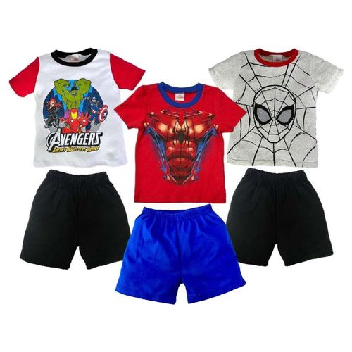 Kit 3 Conjuntos Marvel Avengers, Spiderman Multicolor