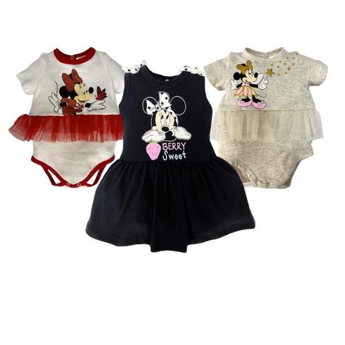 Kit Minnie 2 Pañaleros y Vestido Multicolor