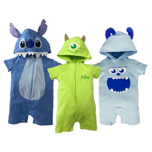 Kit 3 Pañaleros Disney Stitch, Mike, Sulley Multicolor