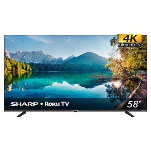 PANTALLA 58 PULGADAS SHARP AQUOS FRAMELESS ROKU TV 4K UHD 4TC58EL8UR