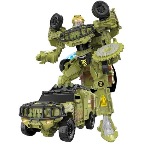 Robot Armable Transformable En Camioneta Tipo Transformers Verde