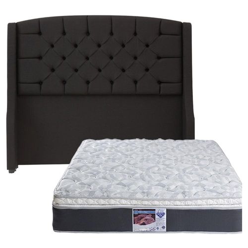 Cabecera Queen Size Dicasa Sitka Negro + Colchón Spring Air Marte CZD