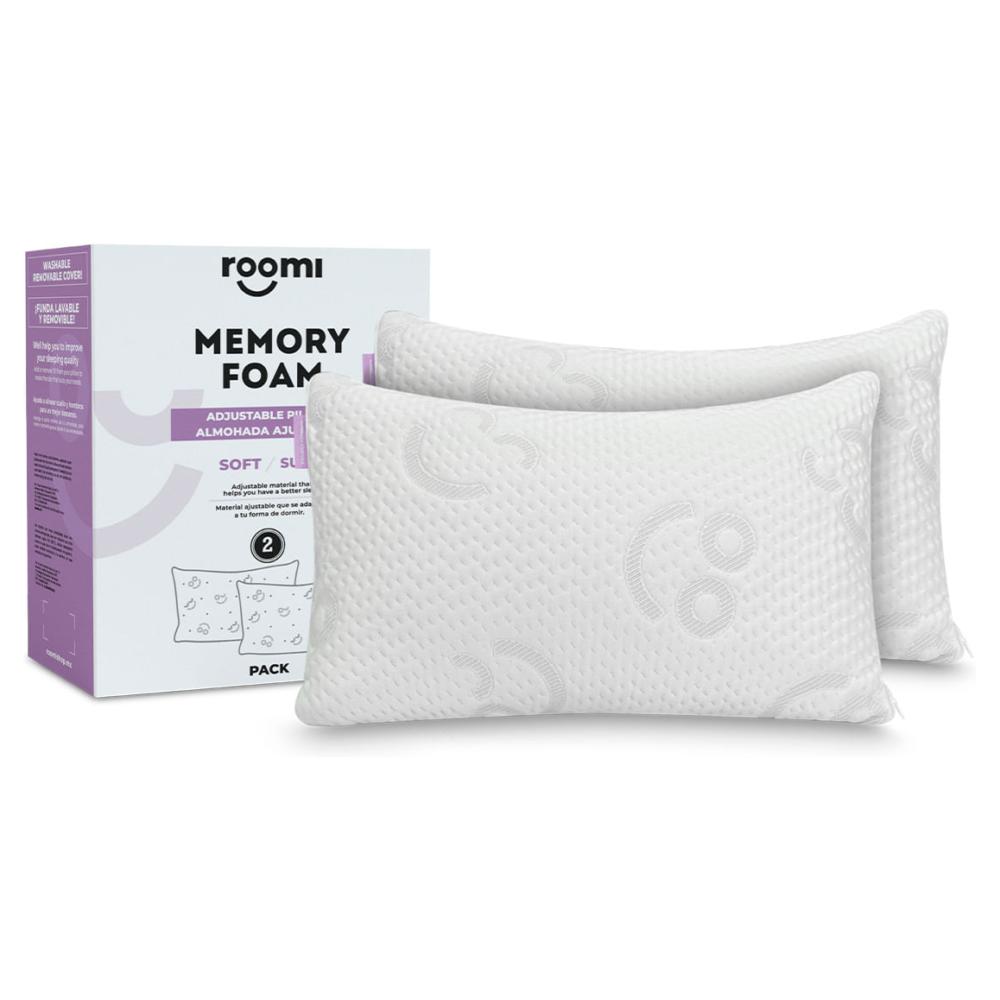 Almohada Ajustable Pack 2 de Memory Foam Triturado Roomi